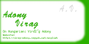 adony virag business card
